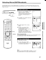 Preview for 27 page of Toshiba ColorStream CN36G97 Owner'S Manual