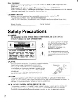 Предварительный просмотр 2 страницы Toshiba ColorStream P71H95 Owner'S Manual