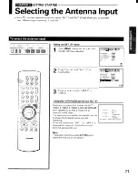 Предварительный просмотр 21 страницы Toshiba ColorStream P71H95 Owner'S Manual