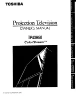 Предварительный просмотр 1 страницы Toshiba ColorStream TP43H60 Owner'S Manual