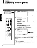 Предварительный просмотр 26 страницы Toshiba ColorStream TP43H60 Owner'S Manual