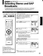 Предварительный просмотр 31 страницы Toshiba ColorStream TP43H60 Owner'S Manual