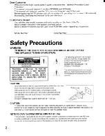 Предварительный просмотр 2 страницы Toshiba ColorStream TP50G90 Owner'S Manual