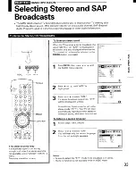 Предварительный просмотр 33 страницы Toshiba ColorStream TP50G90 Owner'S Manual