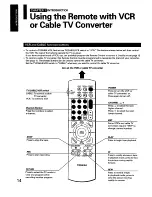 Предварительный просмотр 14 страницы Toshiba ColorStream TP50H60 Owner'S Manual