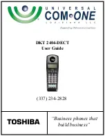 Preview for 1 page of Toshiba Control panel module for monitor 20550 User Manual