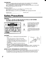 Предварительный просмотр 2 страницы Toshiba CV27G68 Owner'S Manual