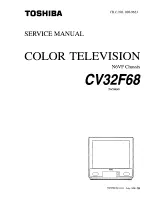 Toshiba CV32F68 Service Manual preview