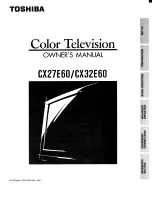 Toshiba CX27E60 Owner'S Manual preview