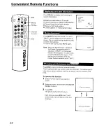 Preview for 22 page of Toshiba CX27F60 Owner'S Manual