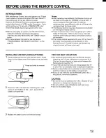 Preview for 13 page of Toshiba CX32D80 Owner'S Manual