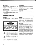 Предварительный просмотр 2 страницы Toshiba CX32E70 Owner'S Manual