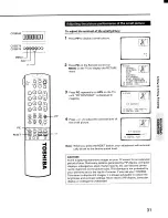 Предварительный просмотр 31 страницы Toshiba CX32E70 Owner'S Manual