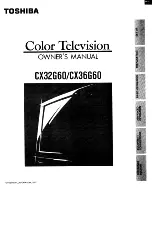 Toshiba CX32G60 Owner'S Manual preview