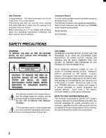 Preview for 2 page of Toshiba CX35D80 Owner'S Manual