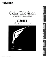 Toshiba CX36H64 Owner'S Manual preview