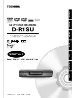 Toshiba D-R1 Owner'S Manual preview