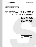 Toshiba D-R1SU Service Manual preview