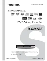 Preview for 1 page of Toshiba D-R265SE Service Manual