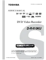 Предварительный просмотр 1 страницы Toshiba D-R410KU Service Manual