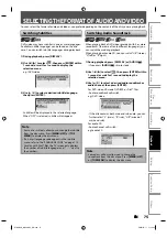 Предварительный просмотр 75 страницы Toshiba D-R560 - DVD Recorder With TV Tuner Owner'S Manual