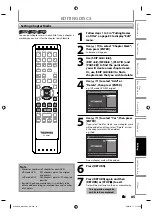 Предварительный просмотр 85 страницы Toshiba D-R560 - DVD Recorder With TV Tuner Owner'S Manual