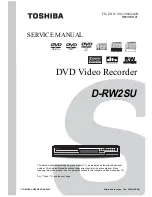 Toshiba D-RW2SU Service Manual preview