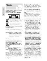 Preview for 2 page of Toshiba D-VR3SB Owner'S Manual