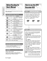 Preview for 12 page of Toshiba D-VR3SB Owner'S Manual