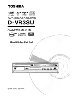 Toshiba D-VR3SU Owner'S Manual предпросмотр