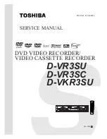 Preview for 1 page of Toshiba D-VR3SU Service Manual