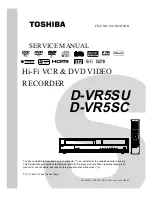 Предварительный просмотр 1 страницы Toshiba D-VR5SC Service Manual