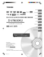 Toshiba D-VR600 - DVDr/ VCR Combo Owner'S Manual preview