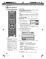 Предварительный просмотр 34 страницы Toshiba D-VR600 - DVDr/ VCR Combo Owner'S Manual