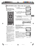 Предварительный просмотр 47 страницы Toshiba D-VR600 - DVDr/ VCR Combo Owner'S Manual