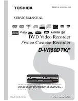 Toshiba D-VR60DTKF Service Manual preview