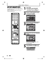 Предварительный просмотр 72 страницы Toshiba D-VR610KU Owner'S Manual