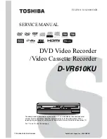 Toshiba D-VR610KU Service Manual preview