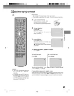 Preview for 49 page of Toshiba D-VRW1SU Owner'S Manual