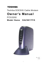 Preview for 1 page of Toshiba DAZ8817F Owner'S Manual