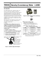 Preview for 1 page of Toshiba Density (Consistency) Meter LQ500 Installation Manual