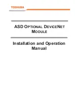 Preview for 1 page of Toshiba DEV002Z Installation And Operation Manual