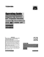 Toshiba DLP 50HM66 Operating Manual preview