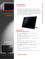 Preview for 1 page of Toshiba DMF102XKU - Wireless Digital Media Frame Specifications