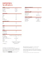 Предварительный просмотр 2 страницы Toshiba DMF82XWU - Wireless Digital Media Frame Specifications