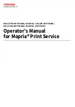 Toshiba DP-2008A Operator'S Manual preview