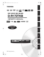 Toshiba DVR D-R17DTKB Owner'S Manual preview