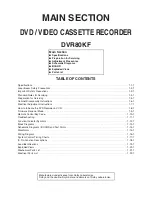 Preview for 3 page of Toshiba DVR80KF Service Manual