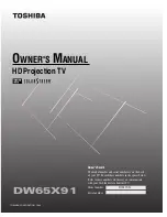 Toshiba DW65X91 Owner'S Manual предпросмотр