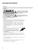 Предварительный просмотр 2 страницы Toshiba DW65X91 Owner'S Manual